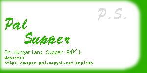 pal supper business card